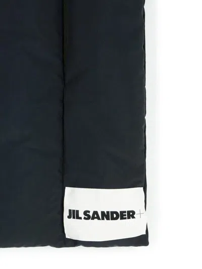Jil Sander Black Polyester Scarf Men In Black
