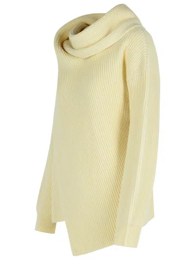 Jil Sander Long Sleeve Sweater In Yellow