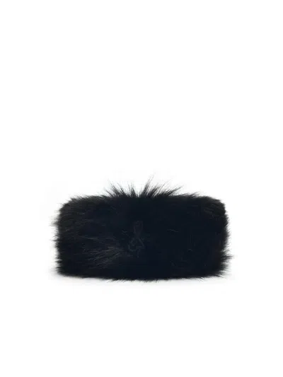 Ruslan Baginskiy 'pillbox' Fur Hat In Black