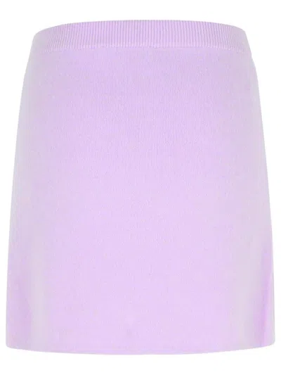 Self-portrait 'crystal' Skirt In Lilac Viscose Blend In Purple