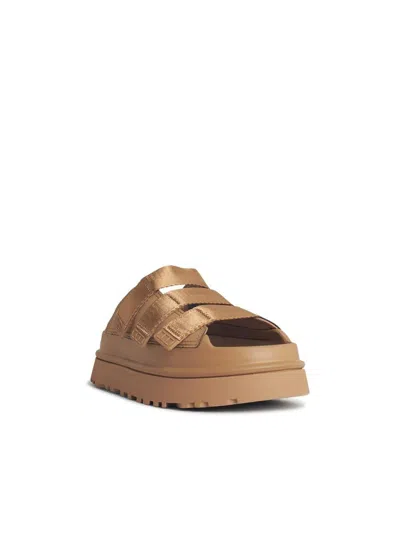 Ugg 'goldenglow' Slippers In Beige Fabric Blend In Brown