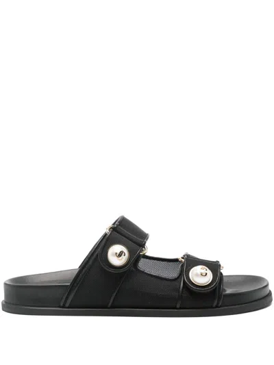 Jimmy Choo Fayence Faux-pearl Double-strap Sandals