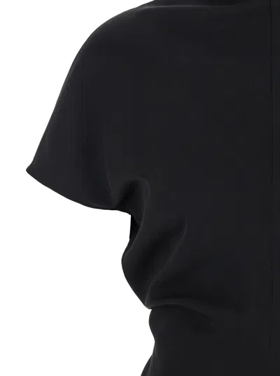 Plain Black High Neck Dress
