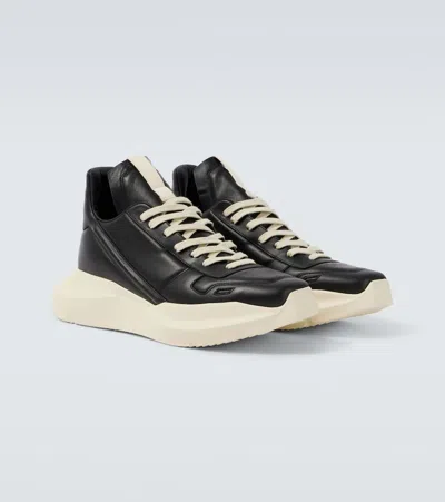 Rick Owens Geth Runner Leather Sneakers