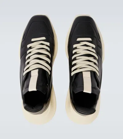 Rick Owens Geth Runner Leather Sneakers