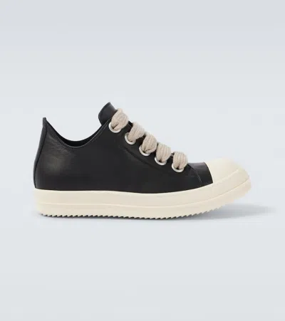 Rick Owens Jumbolace Low Sneaks Leather Sneakers