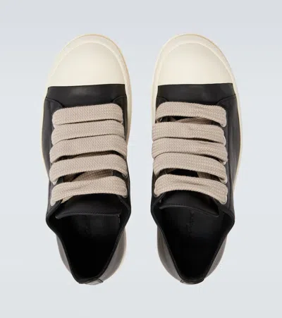 Rick Owens Jumbolace Low Sneaks Leather Sneakers