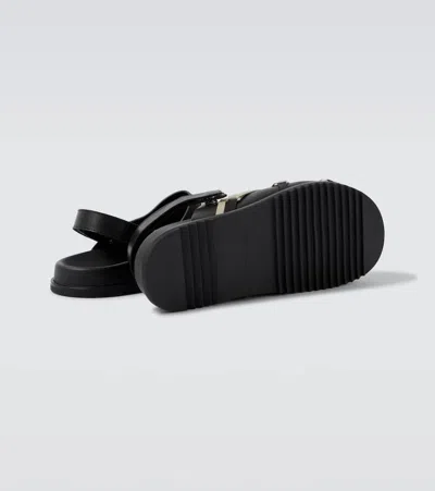Rick Owens Megalace Mule Leather Clogs