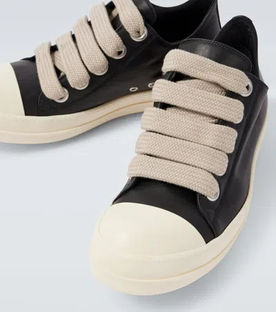 Rick Owens Jumbolace Low Sneaks Leather Sneakers