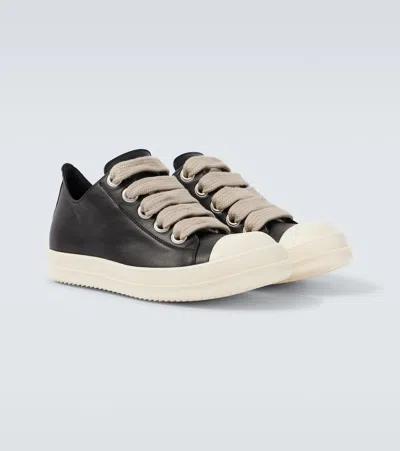 Rick Owens Jumbolace Low Sneaks Leather Sneakers