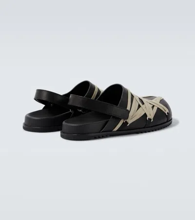 Rick Owens Megalace Mule Leather Clogs