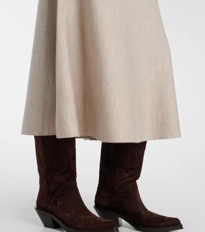 Gabriela Hearst Freddie Wool, Cashmere, And Silk Midi Skirt