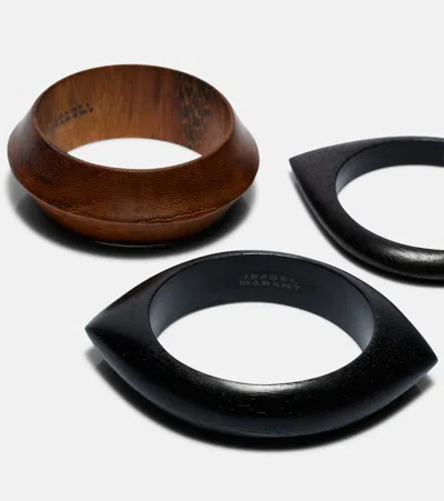 Isabel Marant Set Of 3 Wood Bangles