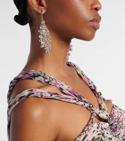 Isabel Marant Tiva Embellished Drop Earrings In Metallic