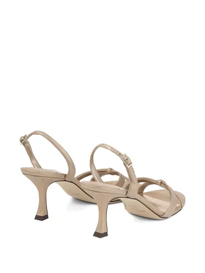 Jimmy Choo Elsy 70 Metallic Leather Sandals In Gold
