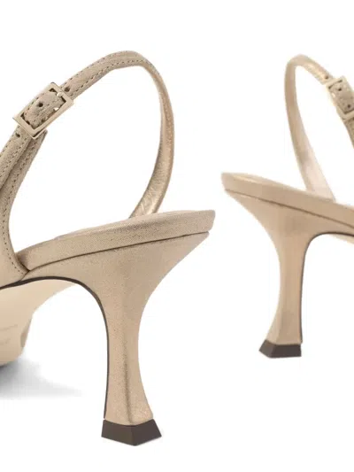 Jimmy Choo Elsy 70 Metallic Leather Sandals In Gold
