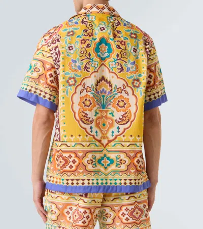 Etro Printed Cotton Bowling Shirt In Multi