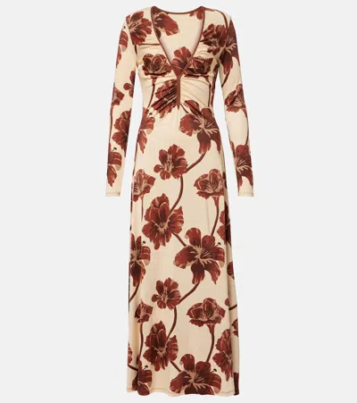 Johanna Ortiz Floral Jersey Midi Dress