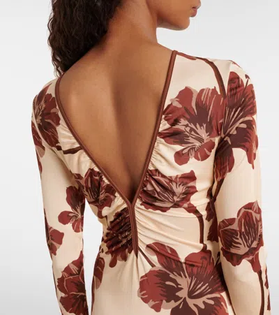 Johanna Ortiz Floral Jersey Midi Dress