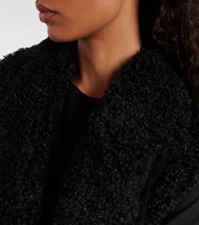Johanna Ortiz Shearling-trimmed Suede Vest