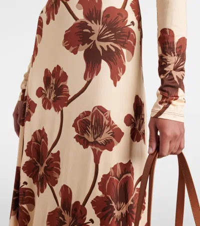 Johanna Ortiz Floral Jersey Midi Dress