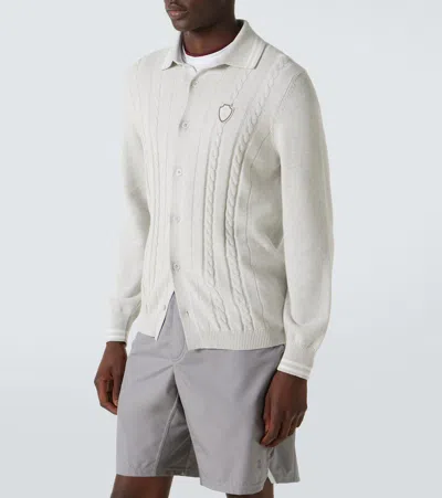 Brunello Cucinelli Cable-knit Cotton Cardigan In Neutral