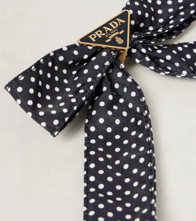 Prada Bow-detail Polka-dot Hair Clip
