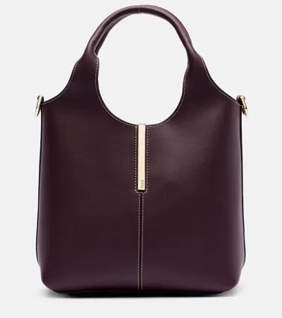 Tod's Ebr Small Leather Tote Bag
