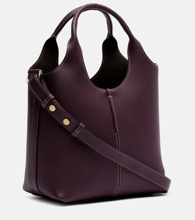 Tod's Ebr Small Leather Tote Bag
