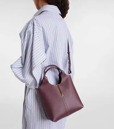 Tod's Ebr Small Leather Tote Bag