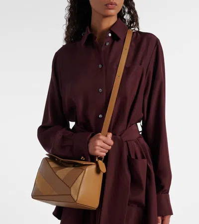 Loewe Puzzle Small Leather And Suede Tote Bag