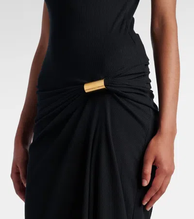 Loewe Tank Gathered Cotton-blend Midi Dress