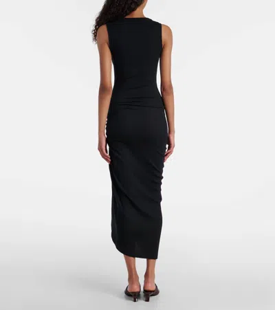 Loewe Tank Gathered Cotton-blend Midi Dress