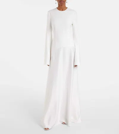 Solace London Storm Satin Gown In White