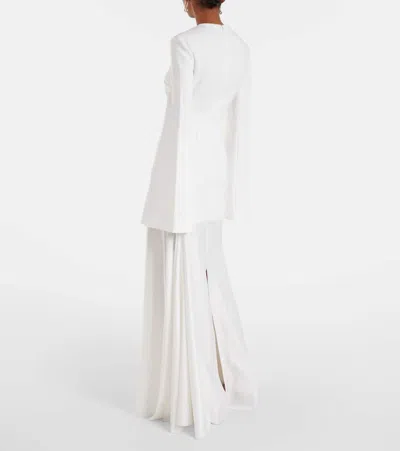 Solace London Storm Satin Gown In White