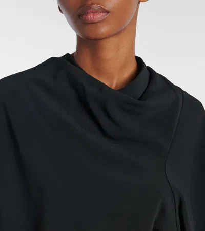 Rick Owens Draped Charmeuse Top In Black