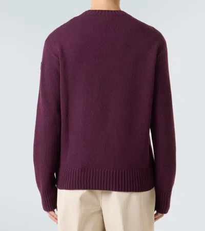 Moncler Pull En Laine Et Cachemire In Purple
