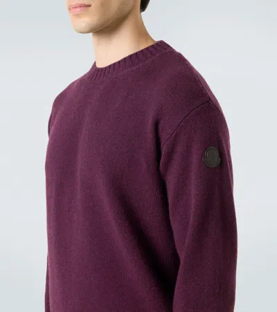 Moncler Pull En Laine Et Cachemire In Purple