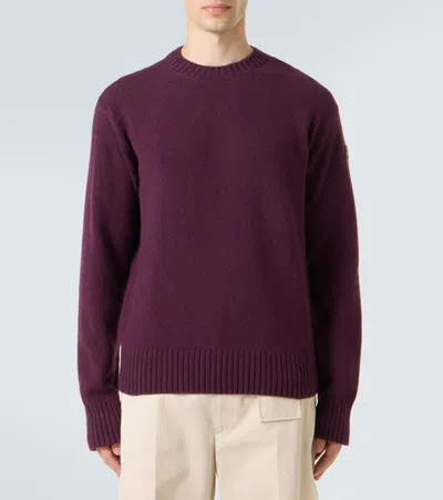 Moncler Pull En Laine Et Cachemire In Purple