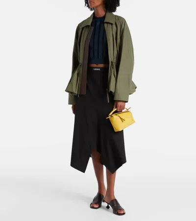 Loewe Toy Panta Leather Slide Sandals In Brown