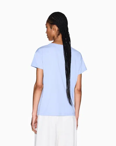 Armani Exchange Relaxed Fit T-shirts In Blue