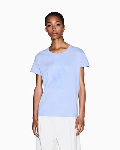 Armani Exchange Relaxed Fit T-shirts In Blue