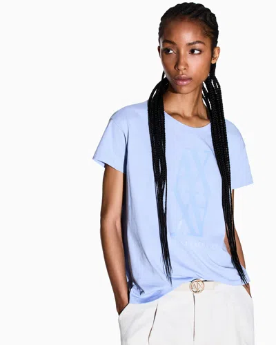 Armani Exchange Relaxed Fit T-shirts In Blue