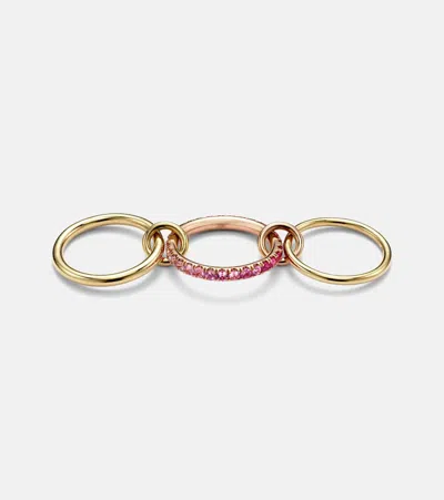 Spinelli Kilcollin Petunia 18kt Gold And 18kt Rose Gold Ring With Sapphires