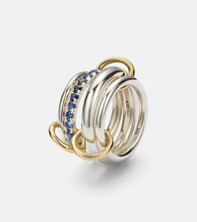Spinelli Kilcollin Janssen Sg 18kt Gold And Sterling Silver Ring With Sapphires
