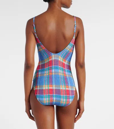 Polo Ralph Lauren Kennedy Smocked One Piece Swimsuit