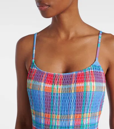 Polo Ralph Lauren Kennedy Smocked One Piece Swimsuit