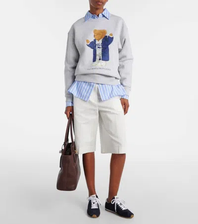 Polo Ralph Lauren Ls Cable Cn-long Sleeve-pullover Sweatshirts Grey In Gray