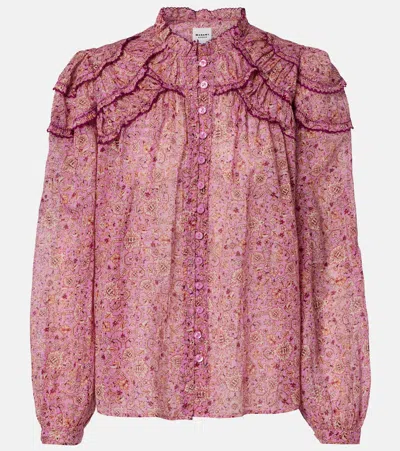 Isabel Marant Étoile Christa Printed Ruffled Cotton Blouse