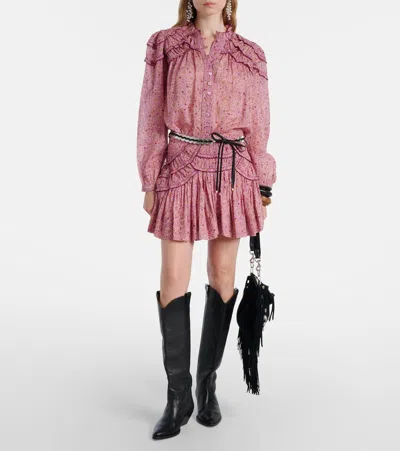 Isabel Marant Étoile Christa Printed Ruffled Cotton Blouse